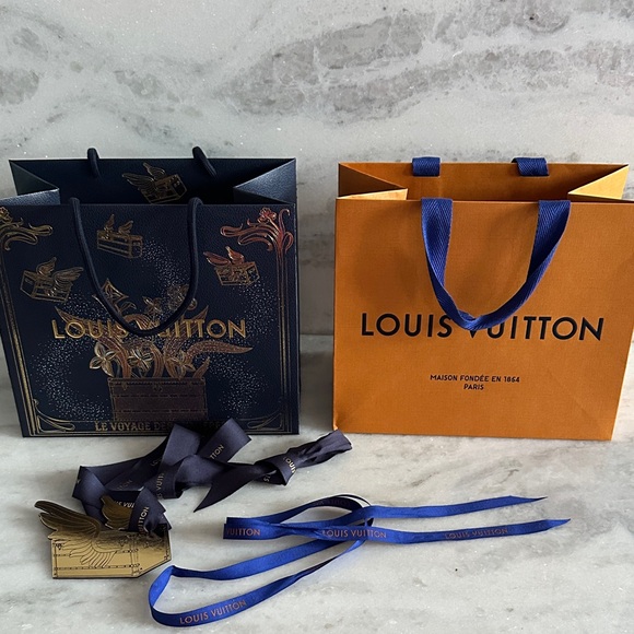 Louis Vuitton Handbags - Louis Vuitton Navy and Orange Gift Bags